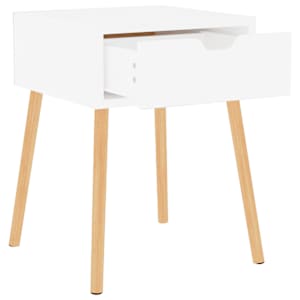 Noční stolky 2 ks bílé vysoký lesk 40x40x56 cm kompozitní dřevo - obrázek 6