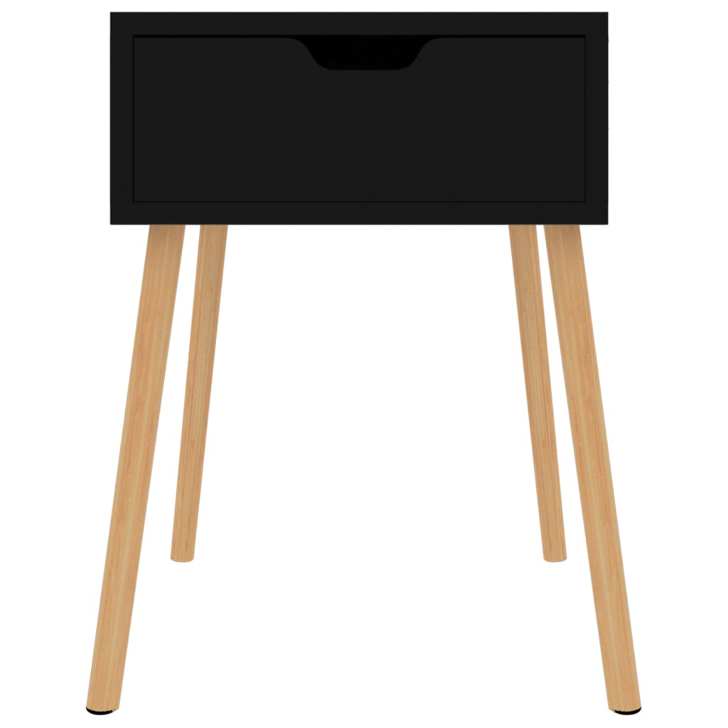 vidaXL Nachtkastje 40x40x56 cm bewerkt hout hoogglans zwart afbeelding