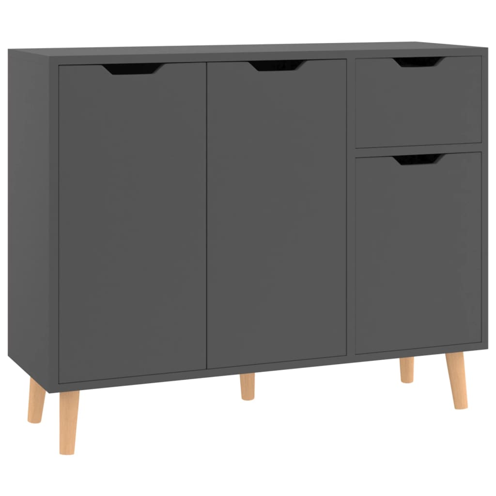 

vidaXL Sideboard Gray 35.4"x11.8"x28.3" Engineered Wood