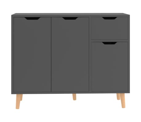 vidaXL Sideboard Grey 90x30x72 cm Engineered Wood