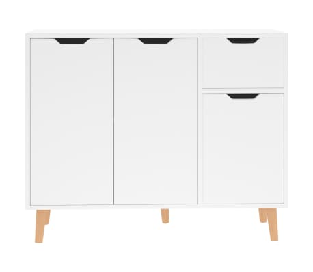 vidaXL sk&aelig;nk 90x30x72 cm konstrueret tr&aelig; hvid h&oslash;jglans