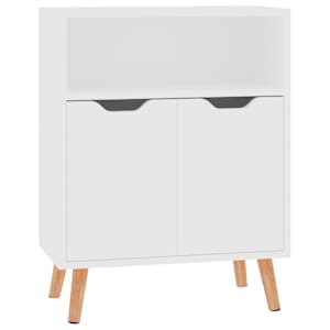 Příborník bílý 60 x 30 x 72 cm kompozitní dřevo - obrázek 2