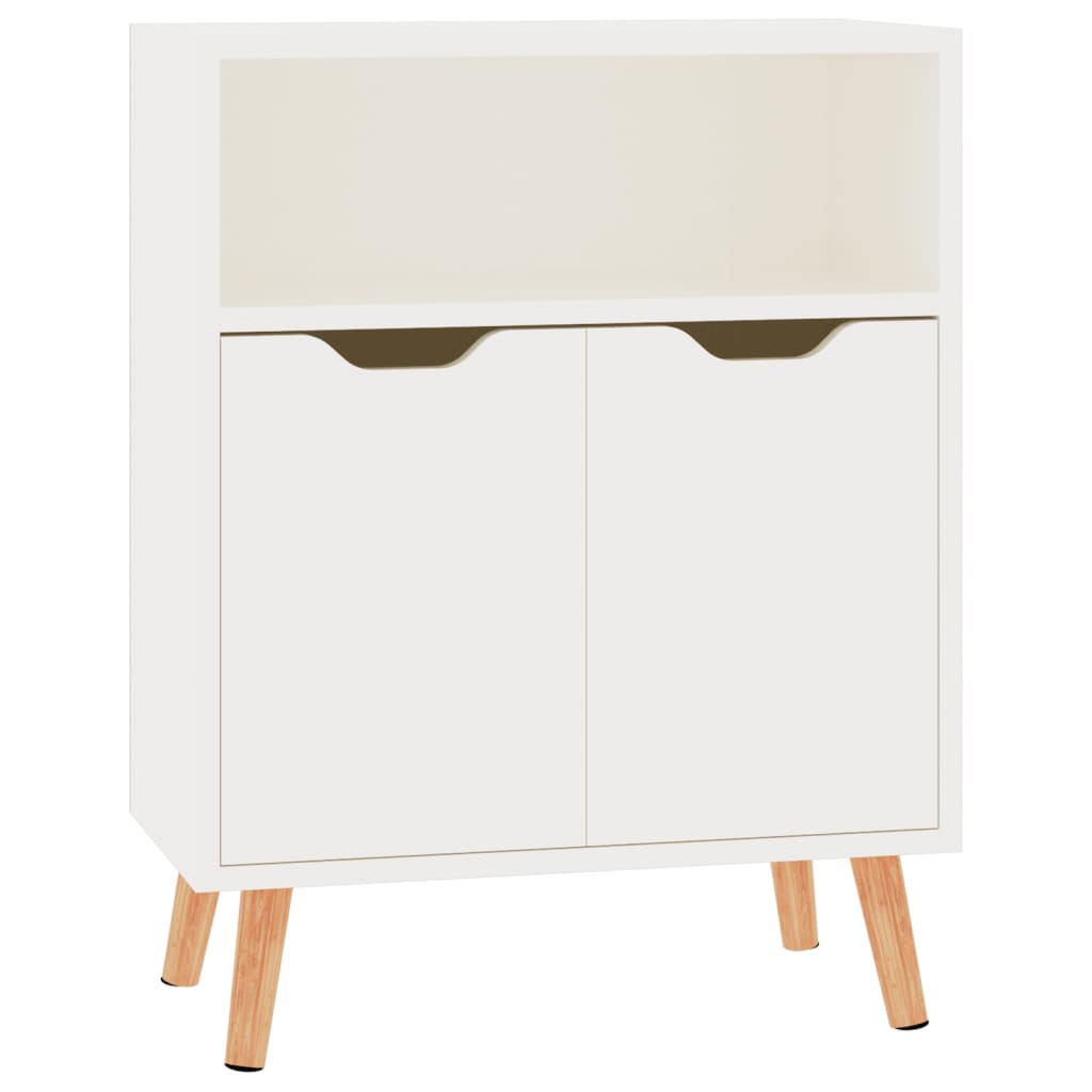 

vidaXL Sideboard High Gloss White 23.6"x11.8"x28.3" Engineered Wood