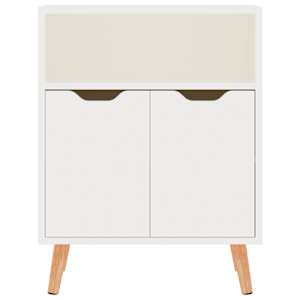 vidaXL Komoda, leskl&aacute; biela 60x30x72 cm, kompozitn&eacute; drevo