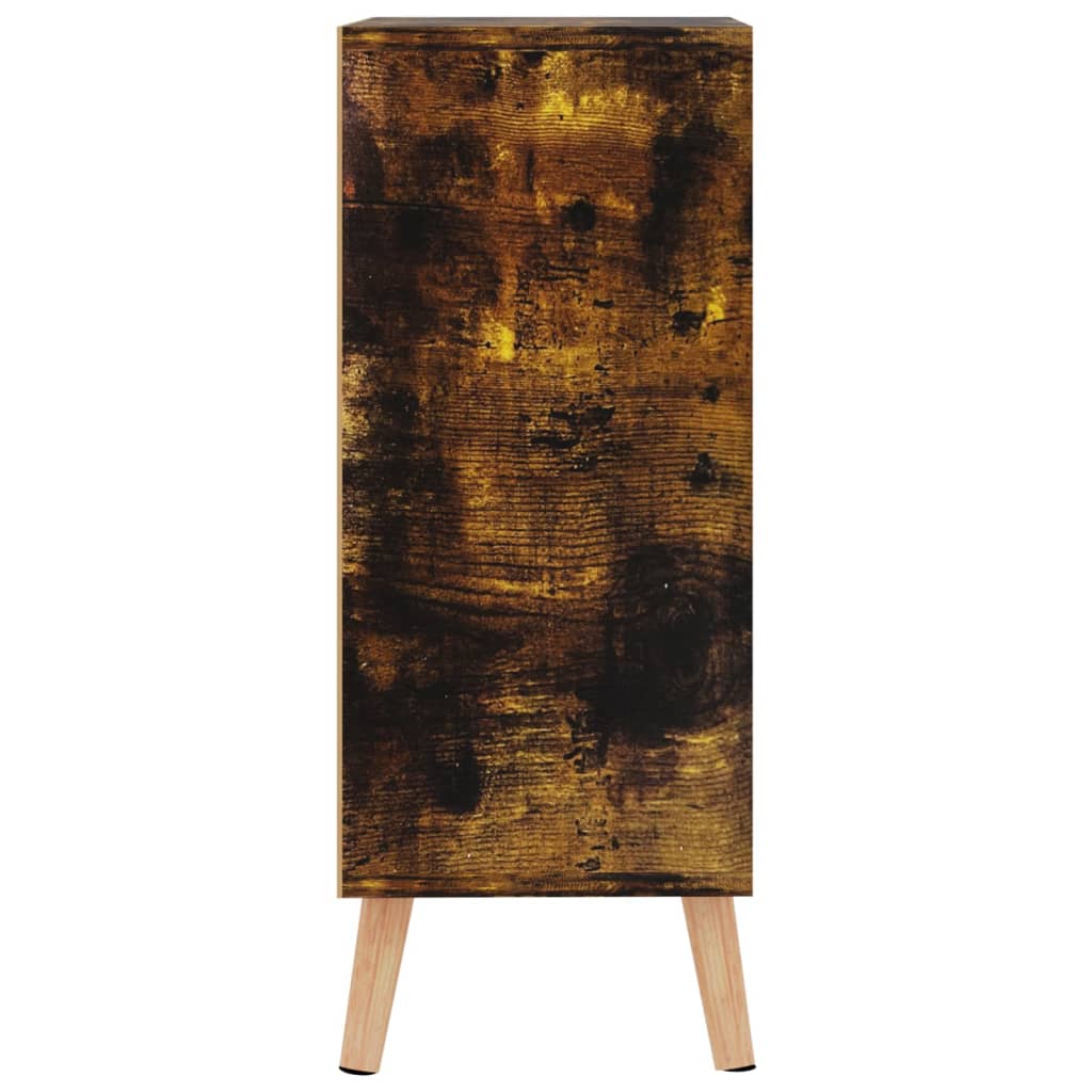 Füstös tölgyszínű forgácslap tálalószekrény 60 x 30 x 72 cm 