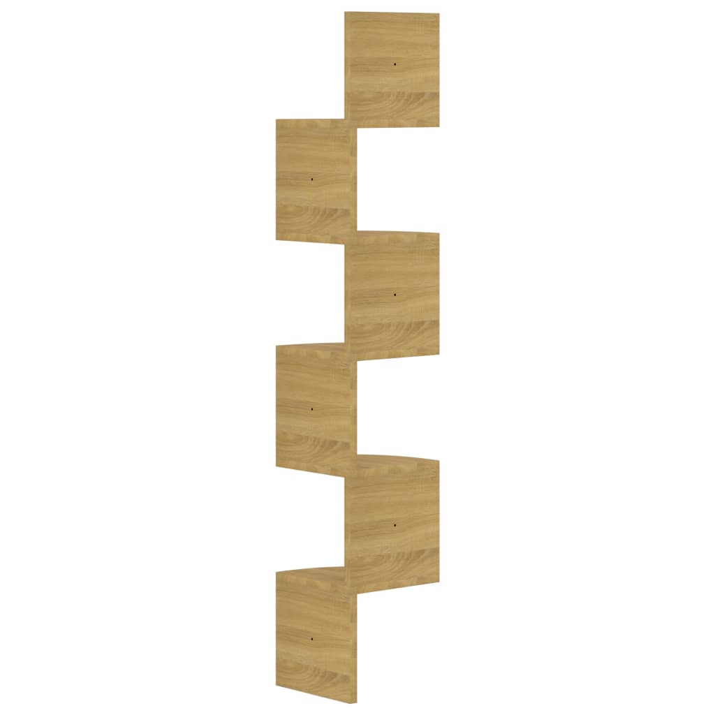 Thumbnail - vidaXL Wand-Eckregal Sonoma-Eiche 19x19x123 cm Holzwerkstoff