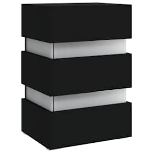 Noční stolek s LED černý 45 x 35 x 67 cm kompozitní dřevo - obrázek 4