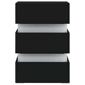 Noční stolek s LED černý 45 x 35 x 67 cm kompozitní dřevo - obrázek 5