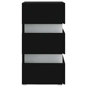 Noční stolek s LED černý 45 x 35 x 67 cm kompozitní dřevo - obrázek 6
