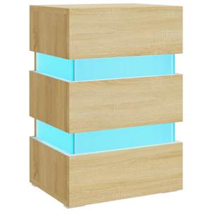 Noční stolek s LED dub sonoma 45 x 35 x 67 cm kompozitní dřevo - obrázek 2