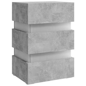 Noční stolek s LED betonově šedý 45x35x67 cm kompozitní dřevo - obrázek 4