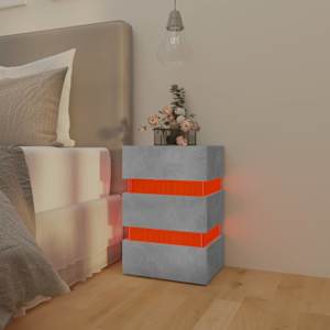 Noční stolek s LED betonově šedý 45x35x67 cm kompozitní dřevo - obrázek 11
