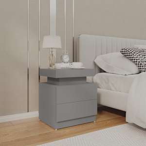 Nočna omarica siva 45x35x52 cm inženirski les