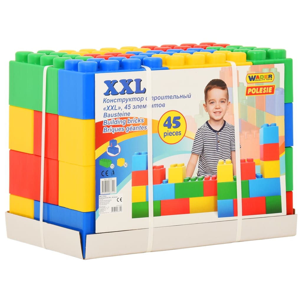 Building Blocks Colorful Plastic Kids Puzzle Toy 45 Pcs - Clickere
