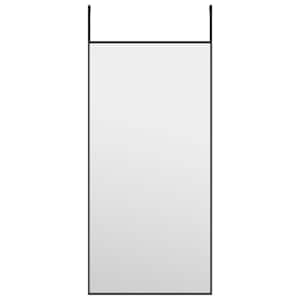 vidaXL uksepeegel, must, 30 x 60 cm, klaas ja alumiinium