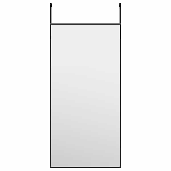 vidaXL uksepeegel, must, 30 x 60 cm, klaas ja alumiinium