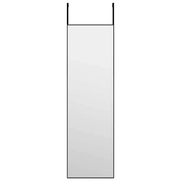 vidaXL uksepeegel, must, 30 x 100 cm, klaas ja alumiinium