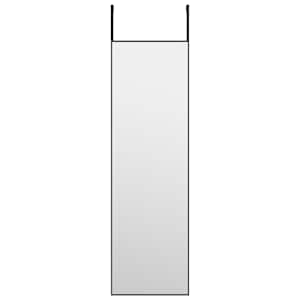 Zrcadlo na dveře černé 30 x 100 cm sklo a hliník - obrázek 2