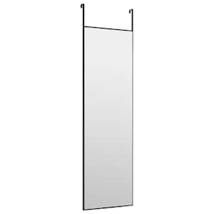 Zrcadlo na dveře černé 30 x 100 cm sklo a hliník - obrázek 3