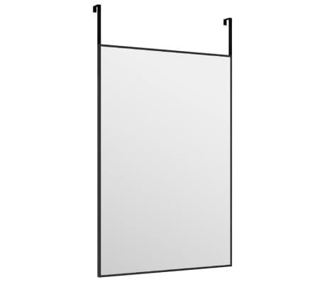 vidaXL Türspiegel Schwarz 40x60 cm Glas und Aluminium