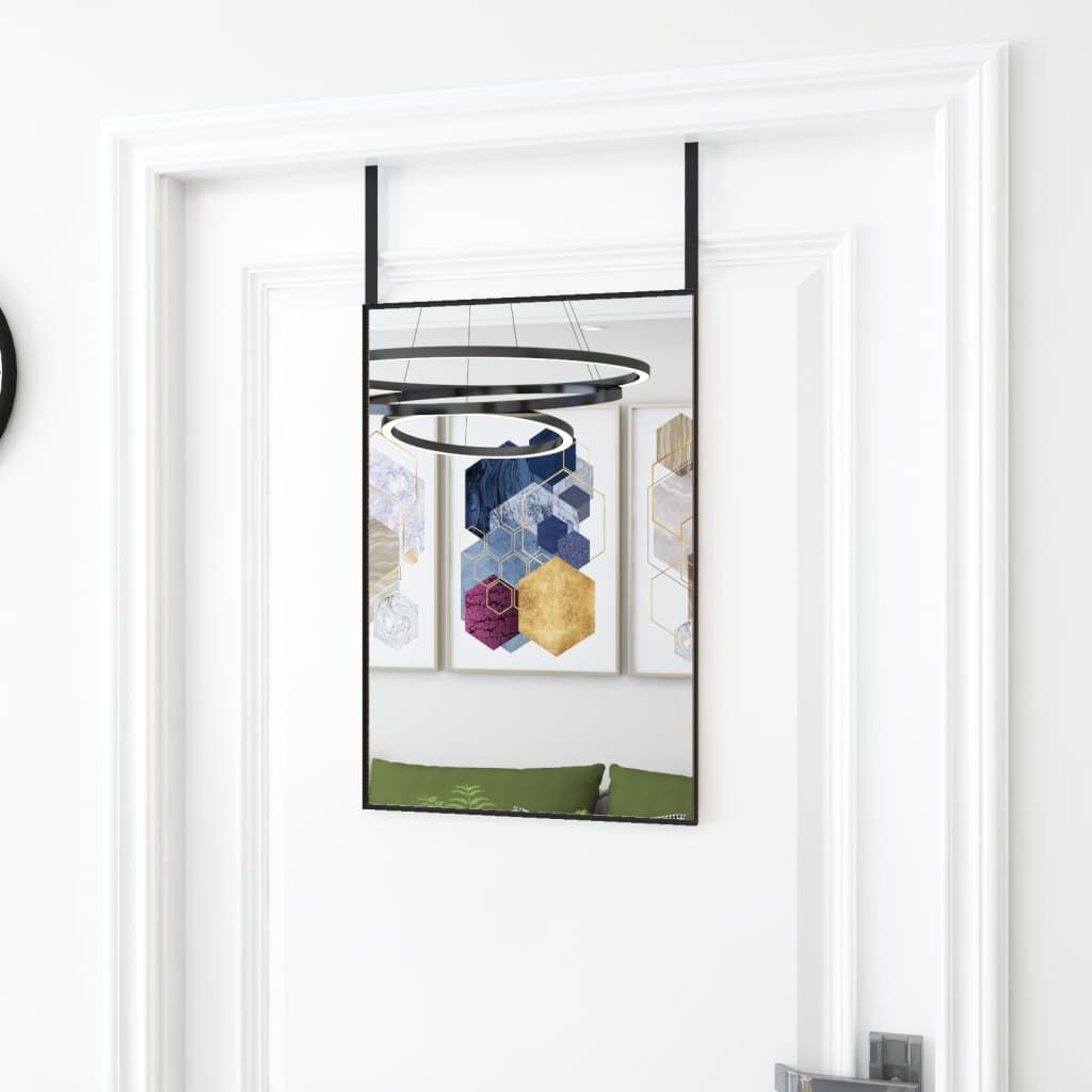 Türspiegel Schwarz 40x60 cm Glas und Aluminium-1