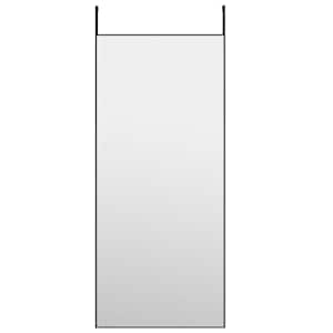 Zrcadlo na dveře černé 40 x 100 cm sklo a hliník - obrázek 2