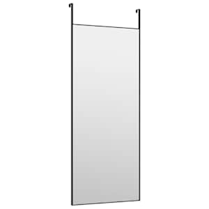 Zrcadlo na dveře černé 40 x 100 cm sklo a hliník - obrázek 3