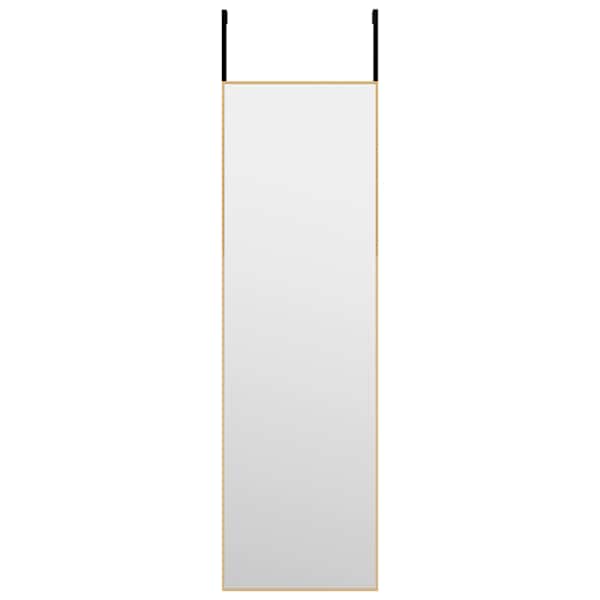 vidaXL uksepeegel, kuldne, 30 x 100 cm, klaas ja alumiinium