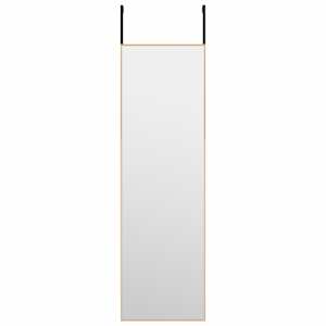 Zrcadlo na dveře zlaté 30 x 100 cm sklo a hliník - obrázek 2
