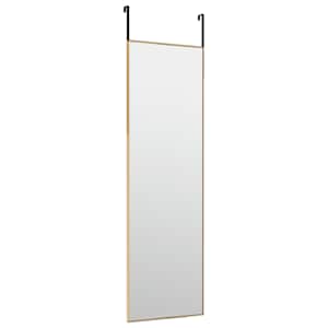 Zrcadlo na dveře zlaté 30 x 100 cm sklo a hliník - obrázek 3