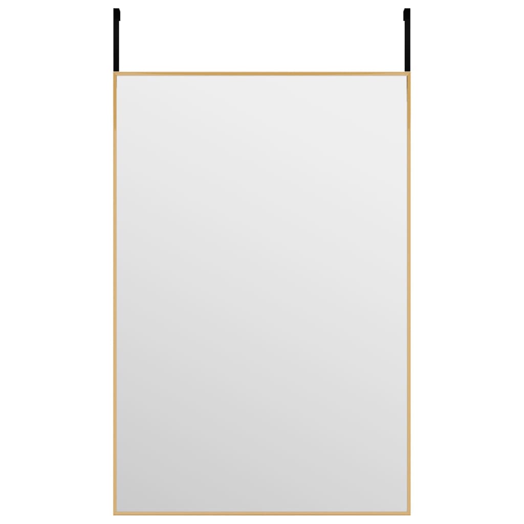 vidaXL Zrkadlo na dvere zlaté 40x60 cm sklo a hliník