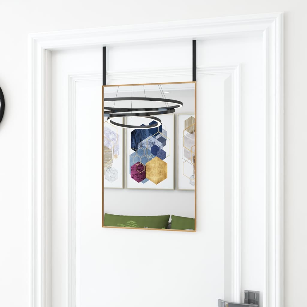 vidaXL Miroir de porte Doré 40x60 cm Verre et aluminium