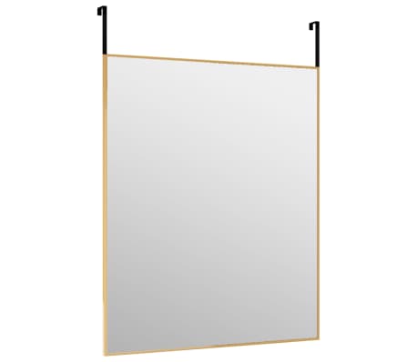 vidaXL Zrcadlo na dveře zlaté 50 x 60 cm sklo a hliník