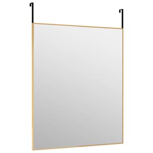 vidaXL Veidrodis ant durų, auksinis, 50x60cm, stiklas ir aliuminis