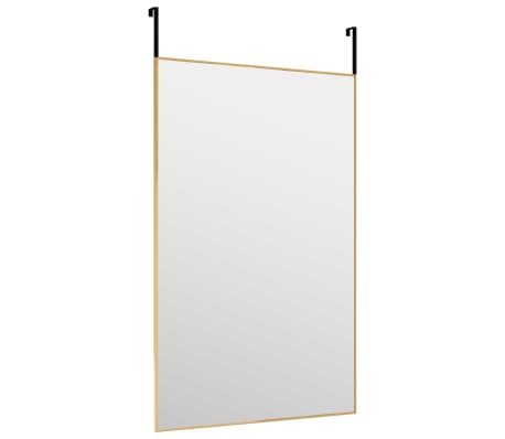 vidaXL Espejo de puerta cristal y aluminio dorado 50x80 cm