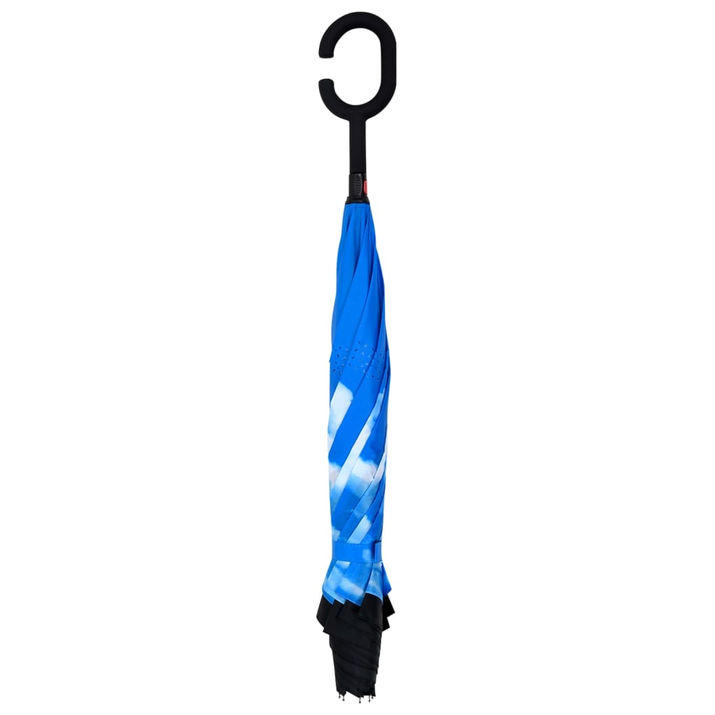 Fekete C-markolatú esernyő 108 cm 