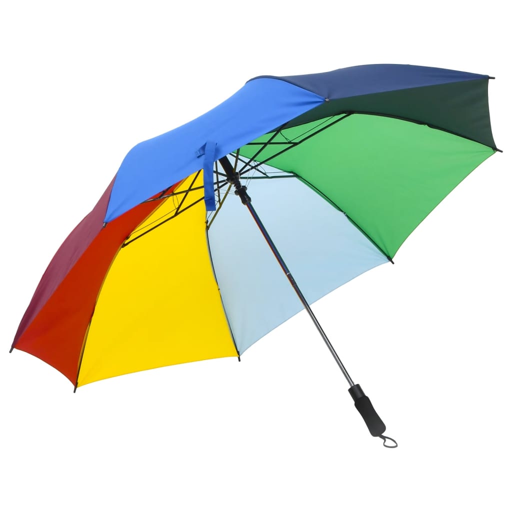 Bilde av Vidaxl Sammenleggbar Paraply Automatisk Flerfarget 124 Cm
