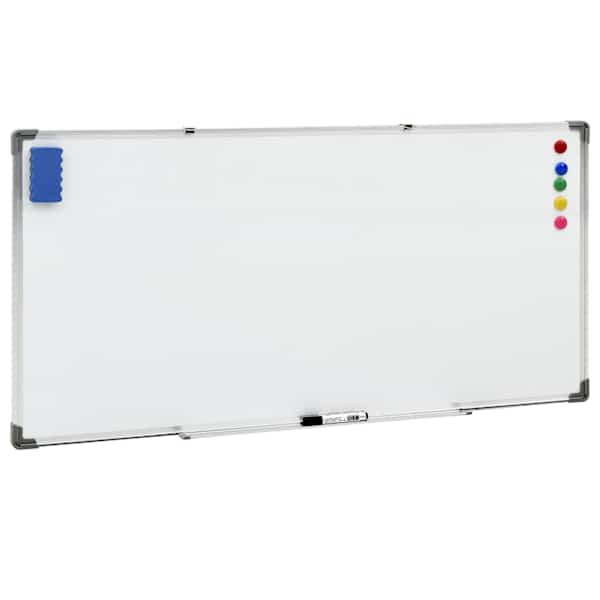 vidaXL magnettahvel, valge, 110 x 60 cm, teras