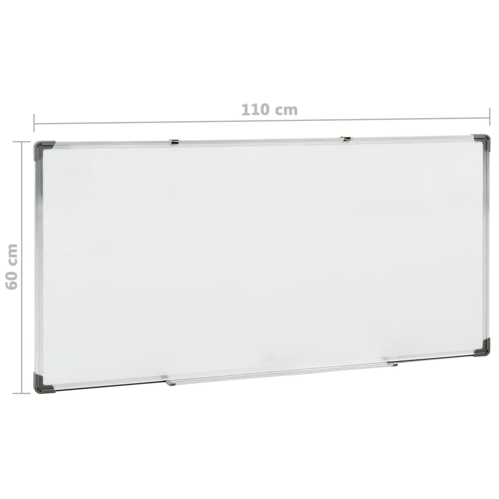 vidaXL Tableau blanc magnétique effaçable à sec Blanc 90x60 cm