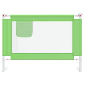 Dětská zábrana k postýlce zelená 90 x 25 cm textil - obrázek 3