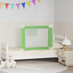 Posteljno varovalo za malčke zeleno 90x25 cm blago