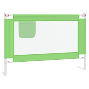 Dětská zábrana k postýlce zelená 100 x 25 cm textil - obrázek 2