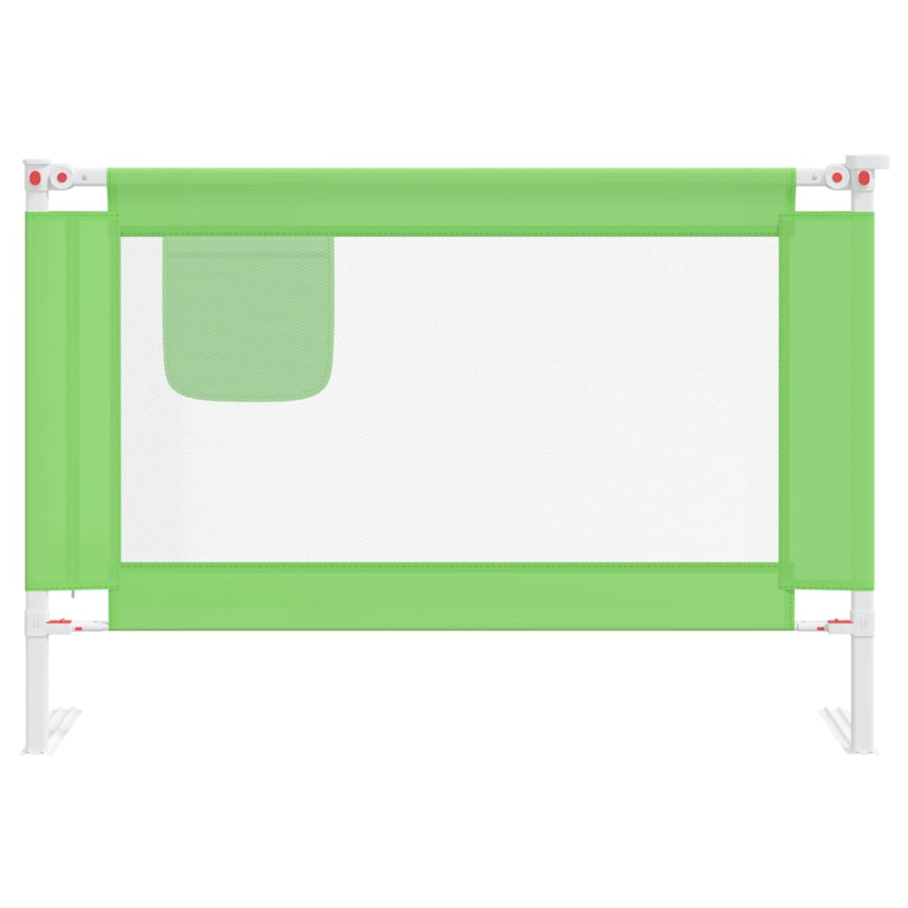 vidaXL Zábrana na detskú posteľ zelená 100x25 cm látka