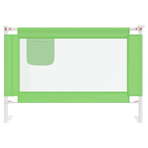 Dětská zábrana k postýlce zelená 100 x 25 cm textil - obrázek 3