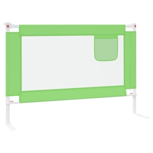 Dětská zábrana k postýlce zelená 100 x 25 cm textil - obrázek 5