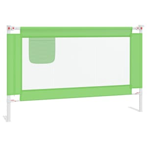 Dětská zábrana k postýlce zelená 120 x 25 cm textil - obrázek 2