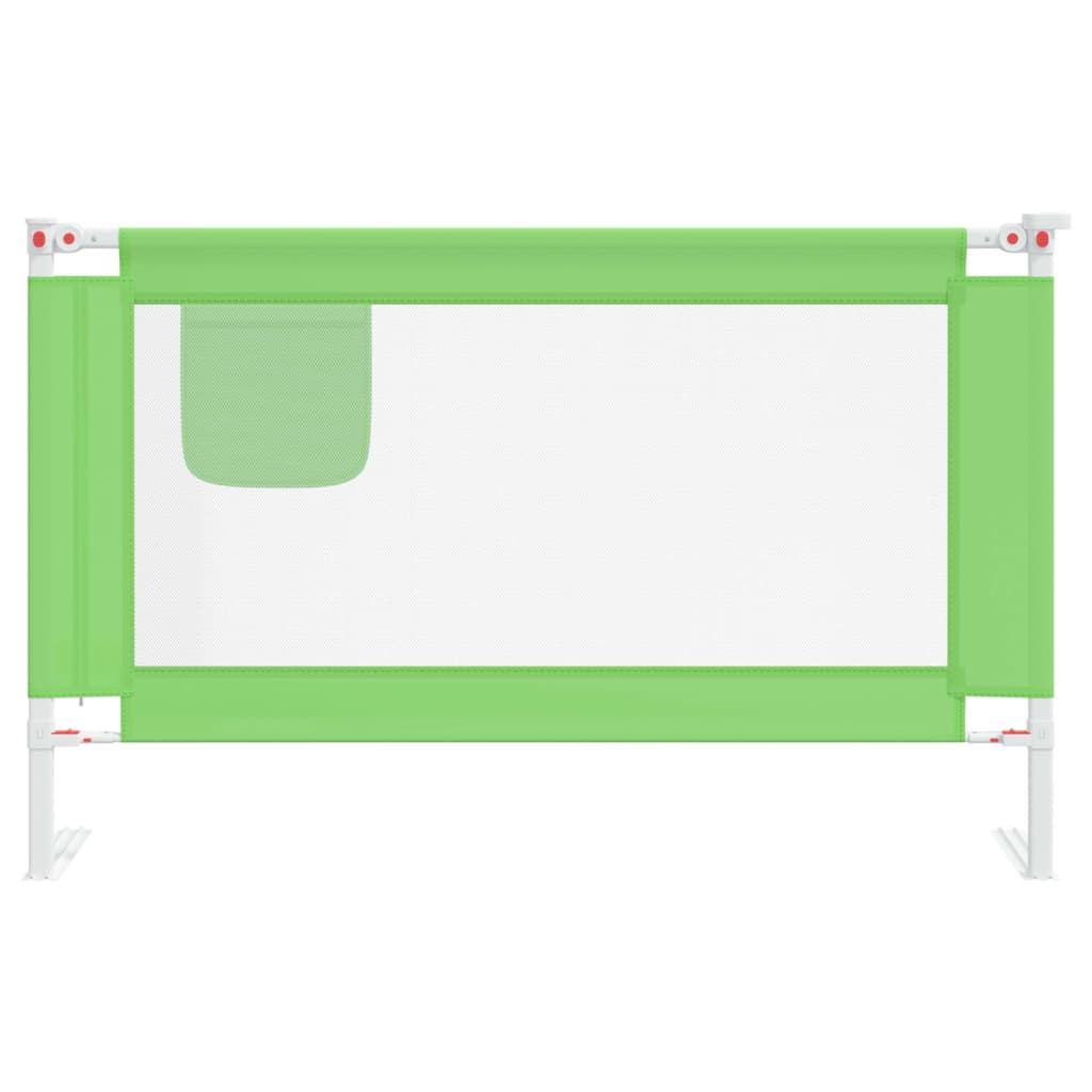 vidaXL Barandilla de seguridad cama de niño verde tela 120x25 cm