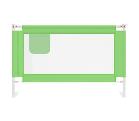 vidaXL Barandilla de seguridad cama de niño verde tela 120x25 cm