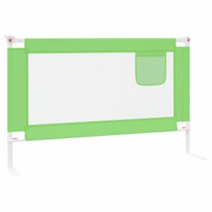 Dětská zábrana k postýlce zelená 120 x 25 cm textil - obrázek 5