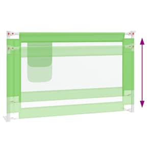 Dětská zábrana k postýlce zelená 120 x 25 cm textil - obrázek 6